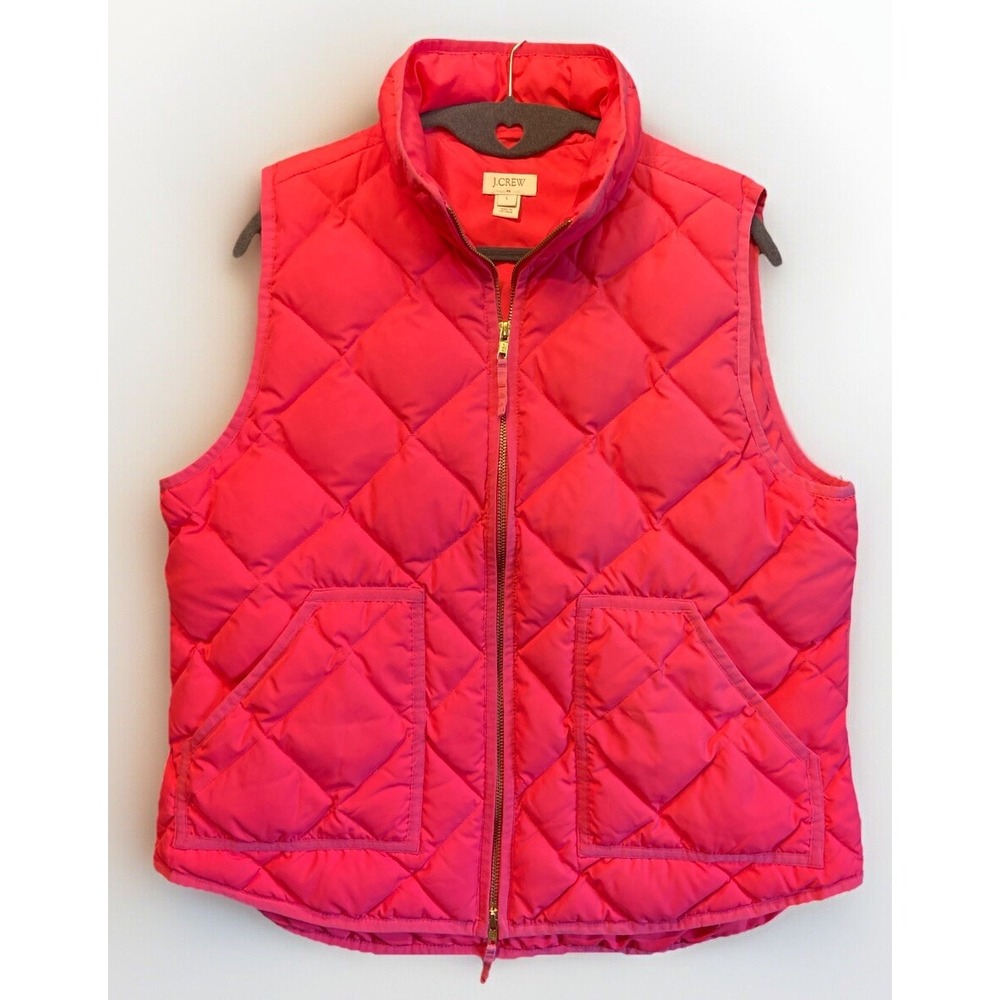 J. Crew Red Quilted Vest